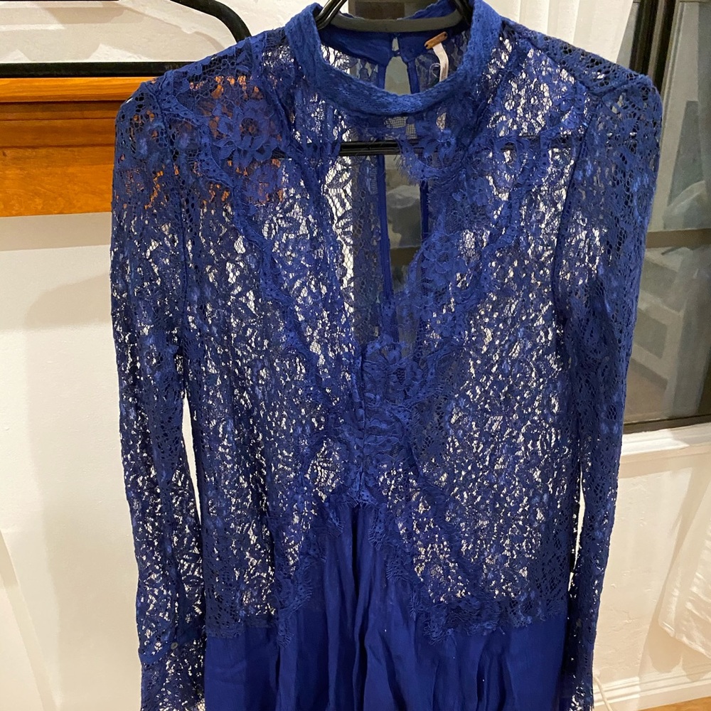 Royal Blue Free People Tunic